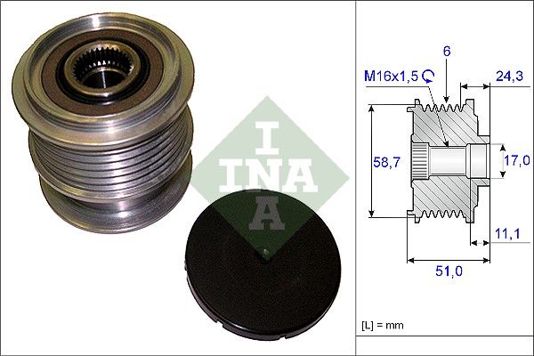 WILMINK GROUP Ģeneratora brīvgaitas mehānisms WG1253772